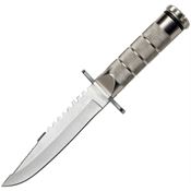 ElitEdge 20690S Survival Fixed Blade Knife Silver
