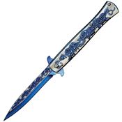 ElitEdge 10A119BL Stiletto Linerlock Knife A/O Blue