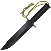 ElitEdge 205698BK Survival Fixed Blade Knife Black
