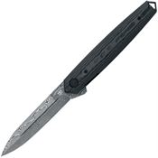 Fox ATCOG02DCF Pacifico Hydrochloric Acid Etched Thor Damasteel Linerlock Knife Black Fat Camo Carbon Fiber Handles