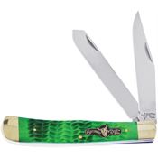 German Bull Int 010AGB Trapper Knife Green Bone Handles