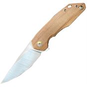 Giant Mouse 10876 ACE Corta Stonewash Linerlock Knife Natural Micarta Handles