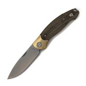 Giant Mouse 12580 ACE Farley V2 Satin Slip Joint Knife Green Micarta Handles