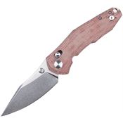 Giant Mouse 10913 ACE Nazca Stonewash CrossBar Lock Knife Natural Micarta Handles