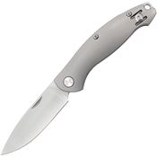 Giant Mouse 12825 ACE Farley V1 satin Slip Joint Knife Gray Titanium Handles