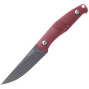 Giant Mouse 11804 GMF2 Black Fixed Blade Knife Red G10 Handles