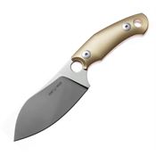 Giant Mouse 11897 GMF1-XL Satin Fixed Blade Knife Brass Handles