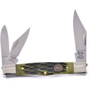 Hen & Rooster Int 123AGB Whittler Knife Antique Green Bone Handles