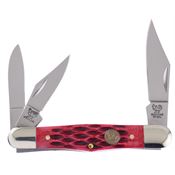 Hen & Rooster Int 123RPB Whittler Knife Red Pick Bone Handles