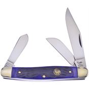 Hen & Rooster Int 313BLPB Stockman Knife Blue Pick Bone Handles