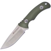 Hen & Rooster Int 01GRG10 Satin Fixed Blade Knife Green G10 Handles