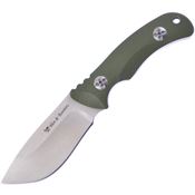 Hen & Rooster Int 02GRG10 Satin Fixed Blade Knife Green G10 Handles