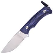 Hen & Rooster Int 002BL Satin Fixed Blade Knife Black/Blue G10 Handles