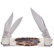 Hen & Rooster Int 123DS Whittler Knife Deer Stag Handles