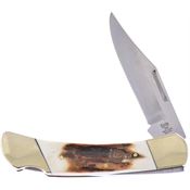 Hen & Rooster Int 361DS Lockback Knife Deer Stag Handles