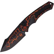 Heretic 048MAGOR Auto Pariah Drop Point Button Lock Knife Orange Handles