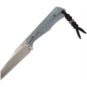 Jack Wolf 43079 Collusion Satin Fixed Blade Knife Blue Micarta Handles