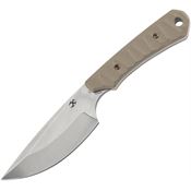 Kansept G006A5 Flank Stonewash D2 Carbon Steel Fixed Blade Knife Sand G10 Handles