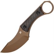 Kansept G004A9 Niko Rose D2 carbon Steel Clip Point Fixed Blade Knife Twill Carbon Fiber Handles