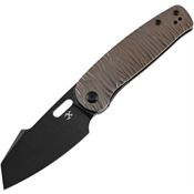 Kansept 2111A4 Orlok Nested Black Stonewash Sheepsfoot Linerlock Knife Bronze Handles