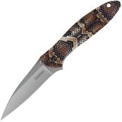 Kershaw 1660SNAKE Leek Assist Open Linerlock Knife Snake Skin Handles