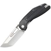 Ketuo M059 Yakuza Satin Tanto Linerlock Knife Black G10 Handles
