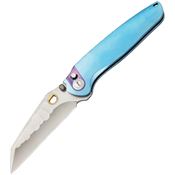 Ketuo M063 Dirty Bird Button Lock Knife Blue Handles