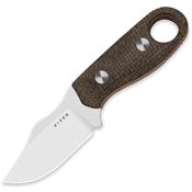 Kizer 1078A4 Beaver Satin AEB-L Stainless Fixed Blade Knife Brown Micarta Handles