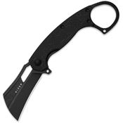 Kizer V2702A3 Dodo Black Stonewash Krambit Linerlock Knife Black G10 Handles
