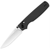Kizer V36052MA1 Original 2 Satin Drop Point Clutch Lock Knife Black Aluminum Handles