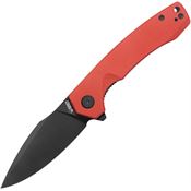 Kubey 901X Calyce Black Stonewash Linerlock Knife Red G10 Handles