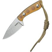 Kubey 411C Bloom Stonewash Drop Point Fixed Blade Knife Ultem Handles