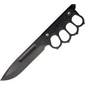 Main Street 028 US 2024 Black Fixed Blade Knife Black G10 Handles