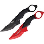 NexKut FIERCE Fierce Combat Black D2 Carbon Steel Fixed Blade Knife Black G10 Handles