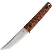 North Mountain Blade 2416OR Chop Mini Tanto Fixed Blade Knife Black/Orange G10 Handles