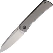 North Mountain Blade 2526FL Moon Brushed Sheepsfoot Framelock Knife Brushed Titanium Handles