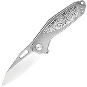 Oknife NFREEZE5L Freeze 5L Two-Tone Drop Point Linerlock Knife Titanium Handles