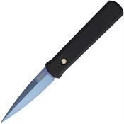 Pro Tech 921SB Auto Godfather Button Lock Knife Black Handles