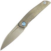 Reate 209 VK Anub Gray Stonewash Framelock Knife Dark Stonewash Titanium Handles