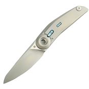 Reate 215 VK Tron Satin Detent Action Lock Knife Gray Handles