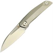 Reate 212 VK Anub Satin Framelock Knife Bead Blast Titanium Handles