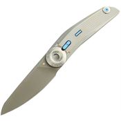 Reate 219 VK Tron Detent Action Lock Knife Gray Titanium Handles