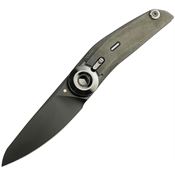 Reate 217 VK Tron Black Detent Action Lock Knife Black Stonewash Handles