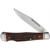 Roper 0005CBB Lockback Trapper Knife Brown Bone Handles