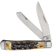 Roper 0002CBW Trapper Knife Burnt Bone Handles