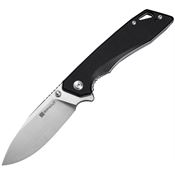 SenCut 250551 Stratex Satin Drop Point Linerlock Knife Black G10 Handles