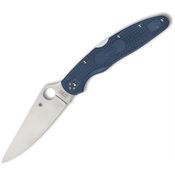 Spyderco 07PCBL4 Police 4 Satin Lockback Knife Blue FRN Handles