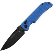 Tenable B1095V6 Eaglestrike Black Stonewash Spear Point CrossBar Lock Knife Blue Handles