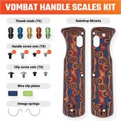 Vosteed W0105 Vombat Handle Scales Raindrop