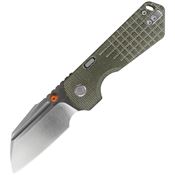 Vosteed A1311 Hedgehog Top Sheepsfoot Linerlock Knife OD Green Micarta Handles